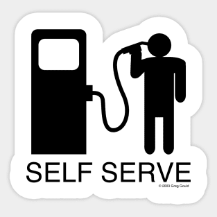 'Self Serve' Sticker